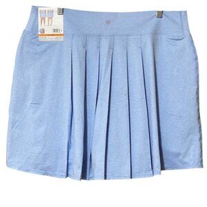IZOD Performance Skort With Back Pleats XXL Light Blue Tennis Pickleball NWT